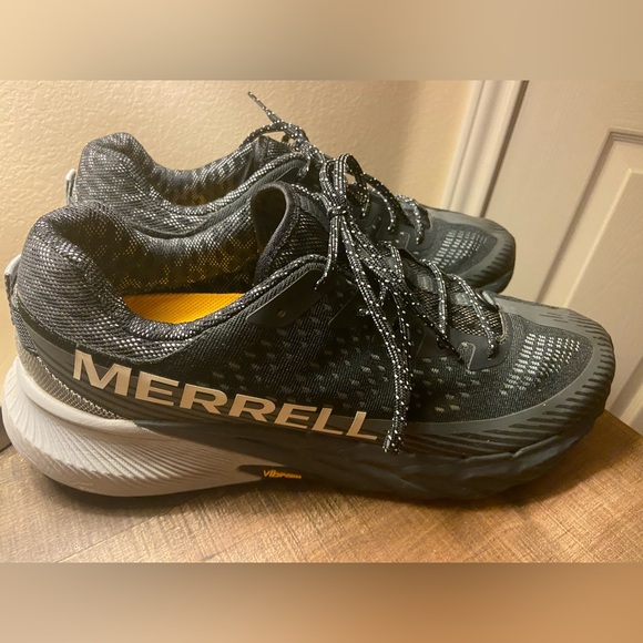 Men’s Merrell Agility Peak 5 Trail Running Shoes Size 11 
Black/Gray/white - Picture 3 of 9